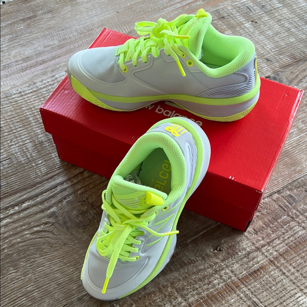 New Balance Green and Gray Hesi Low Sneakers